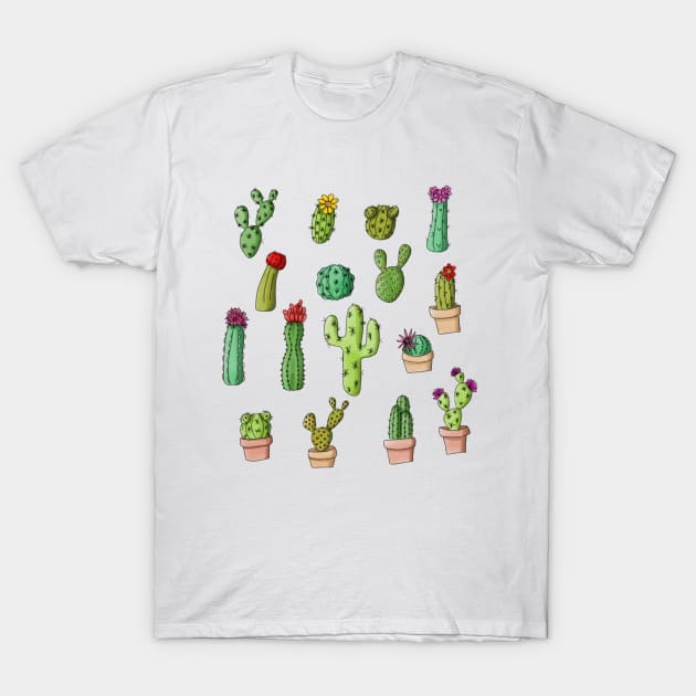 Cacti T-Shirt by Lala Mew